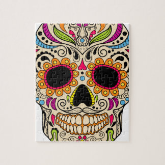 Mexikanischer Farbschädel Puzzle