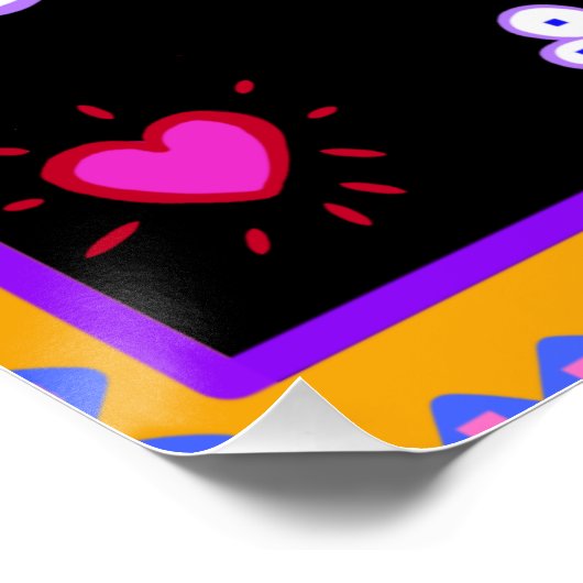 mexikanischer Feiertag des Toten Zuckerschädels Poster (Ecke)