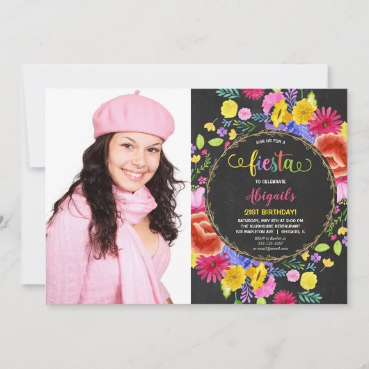 Mexikanischer Feiertag - Einladung für Erwachsene (Vorderseite)