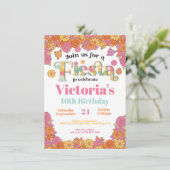 Mexikanischer Fiesta Blume Power Modernes Retro Ge Einladung (Stehend Vorderseite)