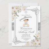 Mexikanischer Fiesta Boy Erste Heilige Kommune Ein Einladung (Vorderseite)