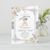 Mexikanischer Fiesta Boy Erste Heilige Kommune Ein Einladung (Stehend Vorderseite)