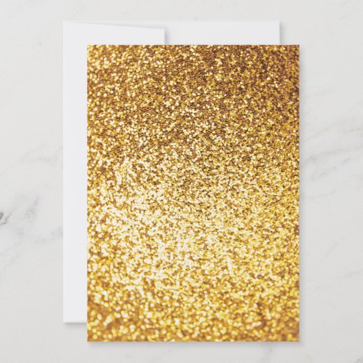 Mexikanischer Fiesta Gold Glitzer Einladung zur Ho (Rückseite)