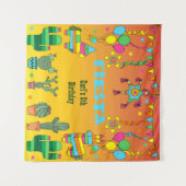 Mexikanischer Fiesta Pinata Party Foto Stand Hinte Wandteppich (Vorderseite (Horizontal))