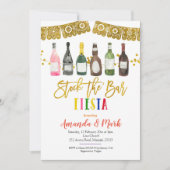 Mexikanischer Fiesta Stock Das Bar-Paar Dusche Einladung (Vorderseite)