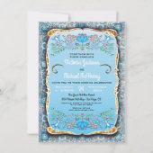 Mexikanischer Fiesta Wedding Glitzer Einladung (Vorderseite)