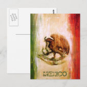 MEXIKANISCHER FLAG - MEXIKO-STIL POSTKARTE (Vorne/Hinten)
