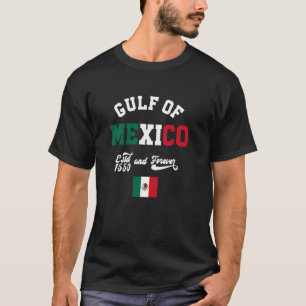 Mexikanischer Flaggenschlauch von Mexiko Golfo de  T-Shirt