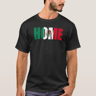 Mexikanischer Flaggenstaat Zuhause Mexiko T-Shirt