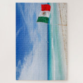 mexikanischer Flaggenstrand Puzzle (Vertikal)