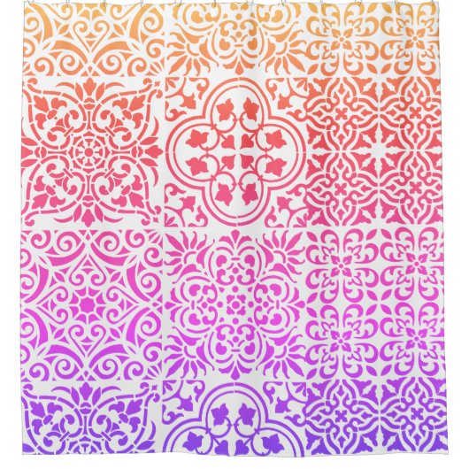 Mexikanischer Fliesenduschvorhang Duschvorhang (Vorderseite)