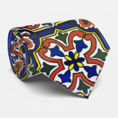 mexikanischer Fliesenstil, altes Design Krawatte (Gerollt)