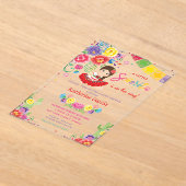 Mexikanischer Flora Kleine Senorita Girl Baby Dusc Acryleinladungen (Ablage )