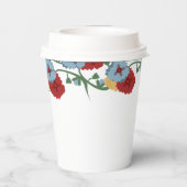 Mexikanischer Folk Florals Greenery Sweet 16 Quinc Pappbecher (Rückseite)