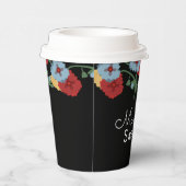 Mexikanischer Folk Florals Grüne Süße 16 Geburtsta Pappbecher (Rechts)