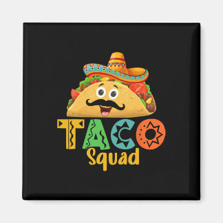 Mexikanischer Food Lover Cinco De Mayo Taco Squad  Magnet