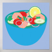 Mexikanischer Garnelen-Ceviche Poster (Vorne)