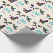 Mexikanischer Geburtstag oder Fiesta-Geschenkwrap  Geschenkpapier (Ecke)