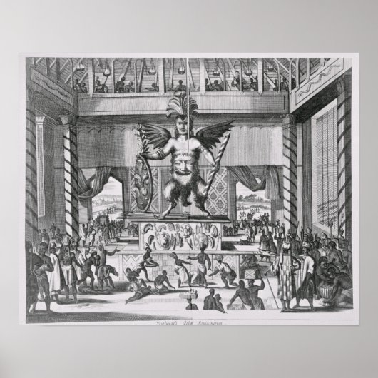 Mexikanischer Gott Huitzilopochtli Poster (Vorne)