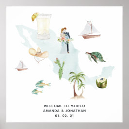 Mexikanischer Hochzeitsempfang Poster