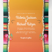 Mexikanischer Hochzeitsrudel Dreifach Gefaltete Einladung (Innenseite Mitte)