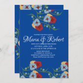 Mexikanischer Hochzeitsthema Grüne Weinberg Blühen Einladung (Vorne/Hinten)