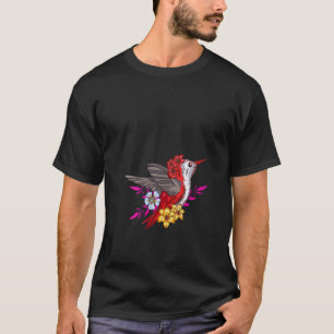 Mexikanischer Hummervogel mit Blume für D T-Shirt