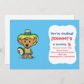 Mexikanischer Hund mit einer Taktik | Farbe wählen Einladung (Vorne/Hinten)