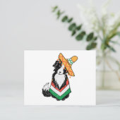 Mexikanischer Hund Sombrero und Poncho Cinco de Ma Postkarte (Stehend Vorderseite)