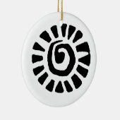 Mexikanischer Inder Sun Keramikornament (Rechts)