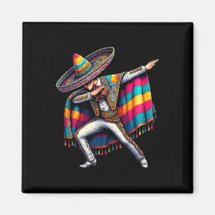 Mexikanischer Junge Dabbing Cinco De Mayo Festlich Magnet