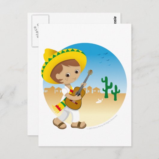 Mexikanischer Junge Postkarte (Vorne/Hinten)