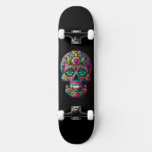 Mexikanischer Kunstschädel Skateboard (Vorderseite)