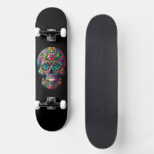 Mexikanischer Kunstschädel Skateboard (Vorderseite)