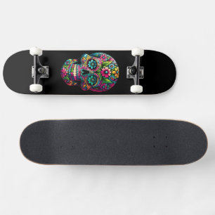 Mexikanischer Kunstschädel Skateboard