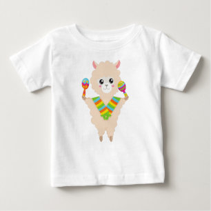 mexikanischer Lama, Niedlicher Llama, Alpaca, Scar Baby T-shirt