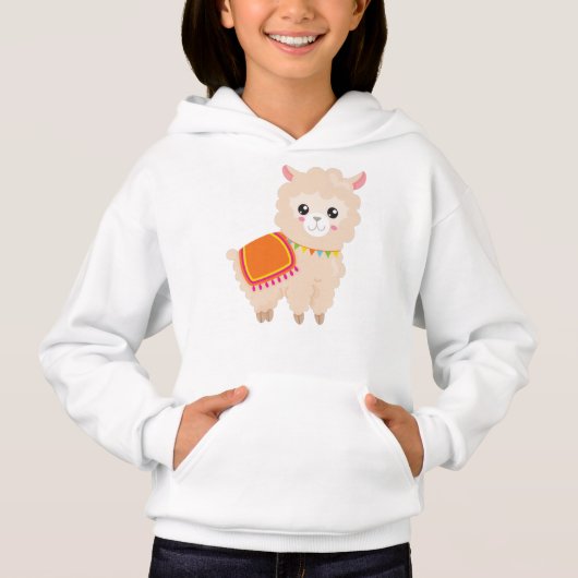 mexikanischer Lama, Niedlicher Llama, Niedlich Alp Hoodie (Vorderseite)