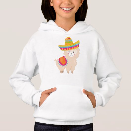mexikanischer Lama, Niedlicher Llama, Niedlich Alp Hoodie (Vorderseite)