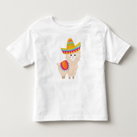 mexikanischer Lama, Niedlicher Llama, Niedlich Alp Kleinkind T-shirt (Vorderseite)