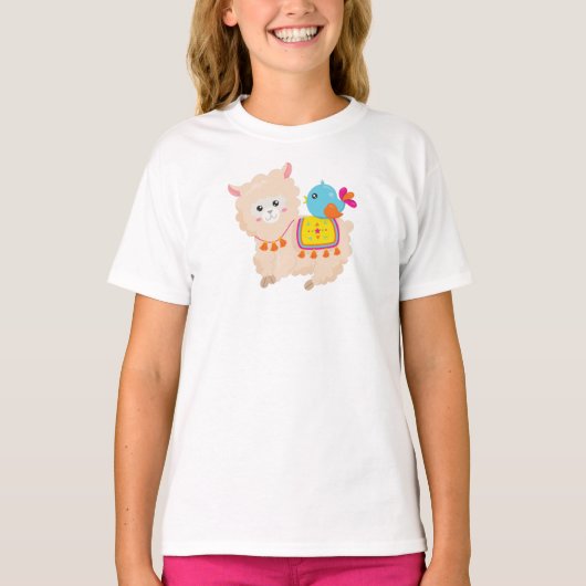 Mexikanischer Lama, Niedlicher Llama, Niedlich Alp T-Shirt (Vorderseite)
