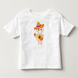 mexikanischer Lama, Niedlicher Llama, Sombrero, Gi Kleinkind T-shirt