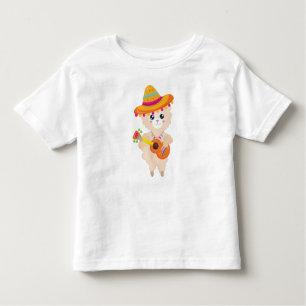 mexikanischer Lama, Niedlicher Llama, Sombrero, Gi Kleinkind T-shirt