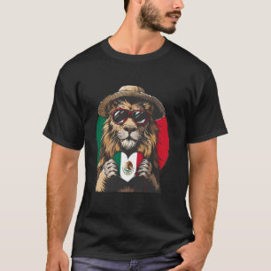 Mexikanischer Löwe mexikanische Flagge mexikanisch T-Shirt