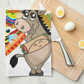 Mexikanischer Mann Donkey Butterfly Küche Handtuch (Viertel Falte)