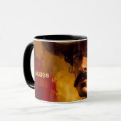 mexikanischer Mann mit leuchtend ernstem Schnurrba Tasse (Vorderseite Links)