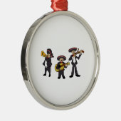 Mexikanischer Mariachi Band Fiesta Music Cartoon A Ornament Aus Metall (Rechts)