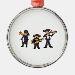 Mexikanischer Mariachi Band Fiesta Music Cartoon A Ornament Aus Metall