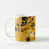 mexikanischer Mariachi Music Cartoon Pattern Gelb Kaffeetasse (Links)