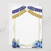 Mexikanischer Marine Blau und Gold Charro Big Boy Einladung (Rückseite)