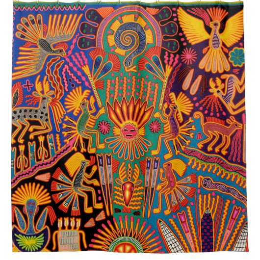 Mexikanischer Maya Aztec LatinX Hispanisch Oaxacan Duschvorhang (Vorderseite)